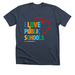 I LOVE PUBLIC SCHOOLS, a Heather Midnight Navy Premium Unisex Tee
