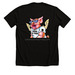 UO Grey Logo/ Pump N Run on back, a Solid Black Blend Premium Unisex Tee (back-view)