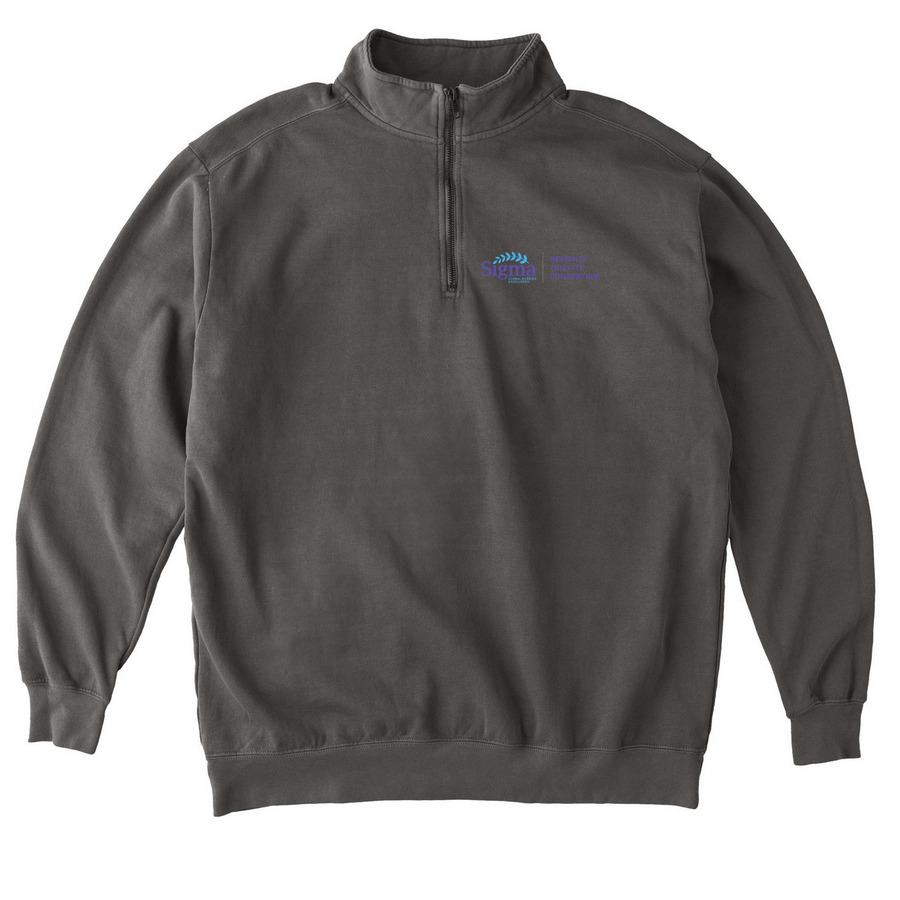 Region 12 Tri-State Consortium Merchandise, a Pepper Comfort Colors Quarter Zip Pullover
