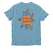 Abundance Grows in Solidarity, a Arctic Blue Allmade Organic Cotton Unisex Tee (back-view)