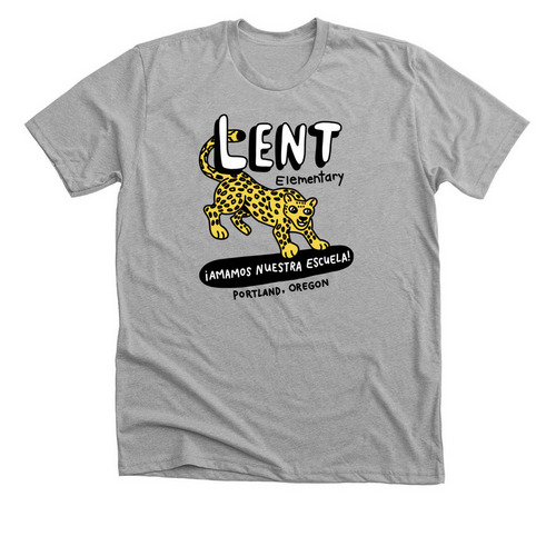 Lent Elementary Amamos Nuestra Escuela tee&nbsp;, a Athletic Heather Premium Unisex Tee