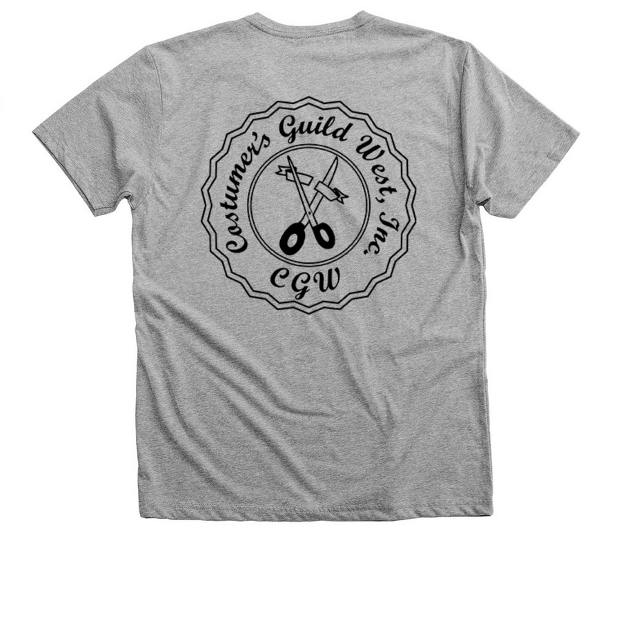 CGW Logo Double-Take V-Tee, a Athletic Heather Premium V-Neck Tee (back-view)