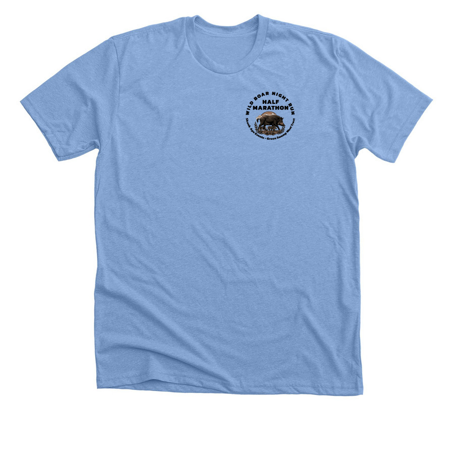 Wild Boar Night Run, a Heather Carolina Blue Premium Unisex Tee