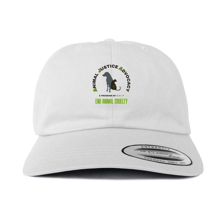 Animal Justice Advocacy Hats, a White Printed Classic Baseball Cap