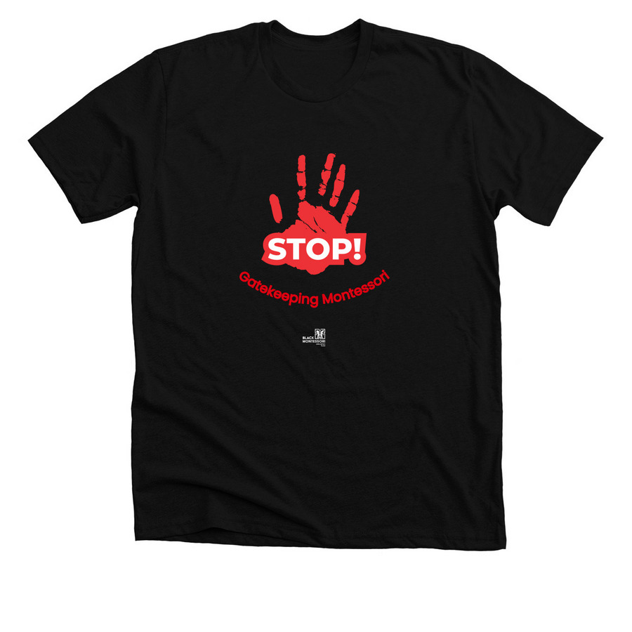 Stop Gatekeeping, a Solid Black Blend Premium Unisex Tee