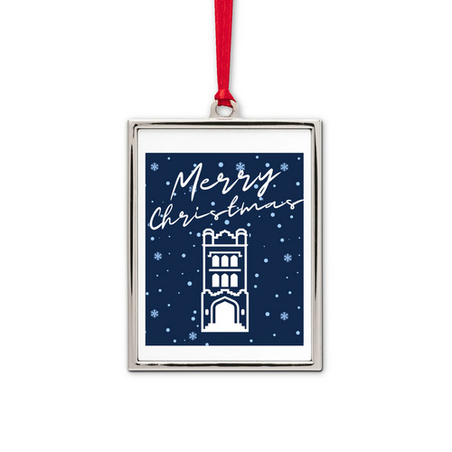 Winter Wonderland OCU Law Ornament&nbsp;, a White Silver Portrait Frame Ornament