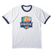 Atlanta Pride Flag Football League, a White/ Navy Cotton Ringer Tee