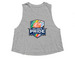 Atlanta Pride Flag Football League, a Athletic Heather Women's Cropped Racerback Tank