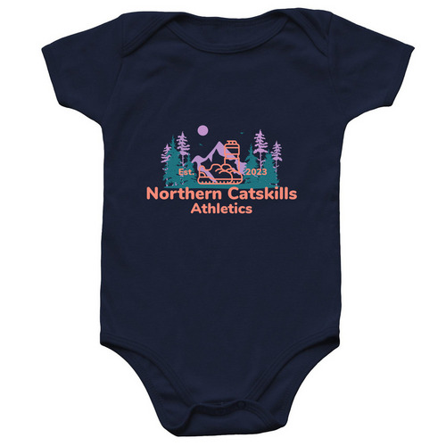 Northern Catskills Babies, a Navy Infant Onesie