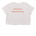 Retro HAS, a Heather Dust Women?s Flowy Cropped Tee (back-view)
