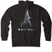 Whale Tagging, a Black Heavyweight Pullover Hoodie (back-view)