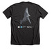 Whale Tagging, a Dark Grey Heather Premium Unisex Tee (back-view)