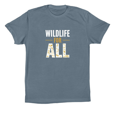 Wildlife for All: Public Trust Tee, a Slate Premium Cotton Tee
