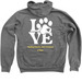 This swag heals hearts, a Deep Heather Zip Up Hoodie (back-view)