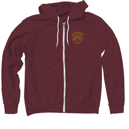Yoga Shack Sweatshirts, a Maroon Zip Up Hoodie