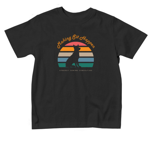 Synergy Canine Kids- Retro, a Black Toddler Tee