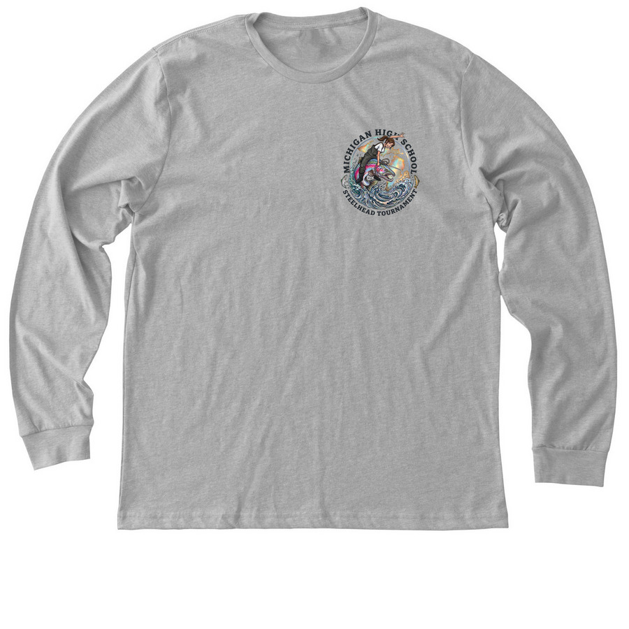 MHSST Logo Front/Back - F, a Athletic Heather Premium Long Sleeve Tee