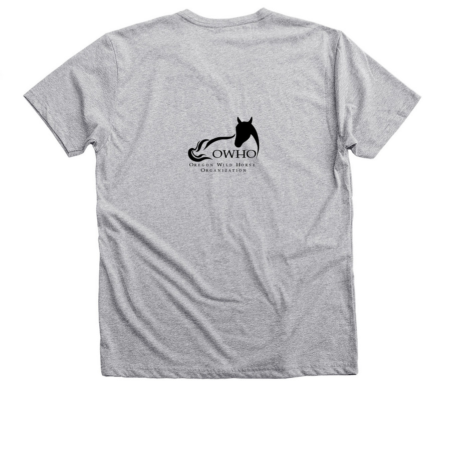 OWHO Signature Tee, a Athletic Heather Premium V-Neck Tee (back-view)