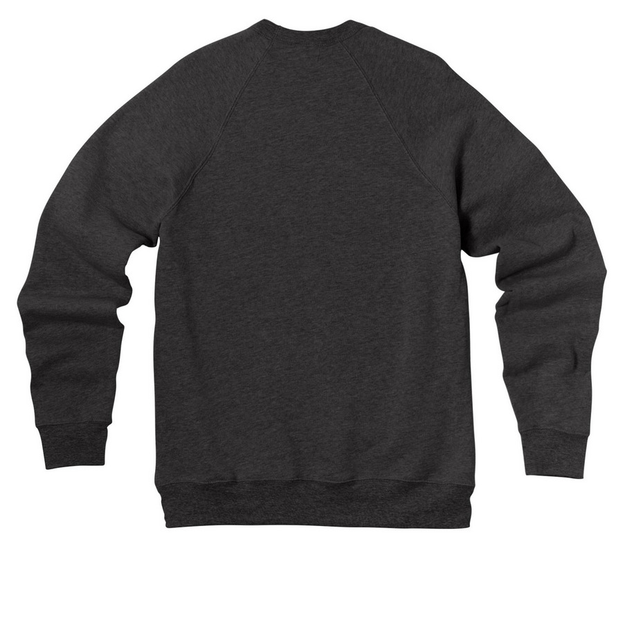 TXHR - I just want all the huskies.&nbsp;, a Dark Grey Heather Premium Raglan Crewneck Sweatshirt (back-view)