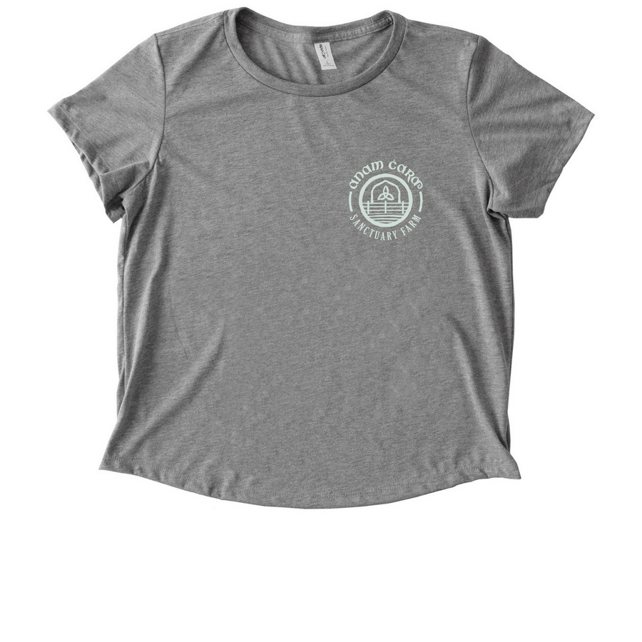 Anam Cara, a Aluminum Grey Allmade Eco Triblend Women?s Scoop Neck Tee