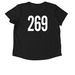 Dark color Shirt, a Deep Black Allmade Eco Triblend Women?s Scoop Neck Tee (back-view)
