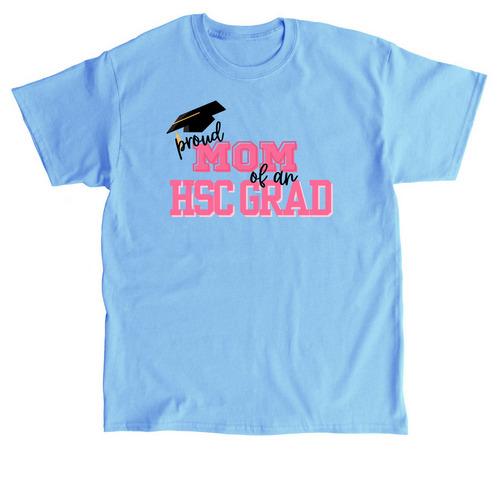 HSC Proud Mom Pink, a Carolina Blue Classic Unisex Tee