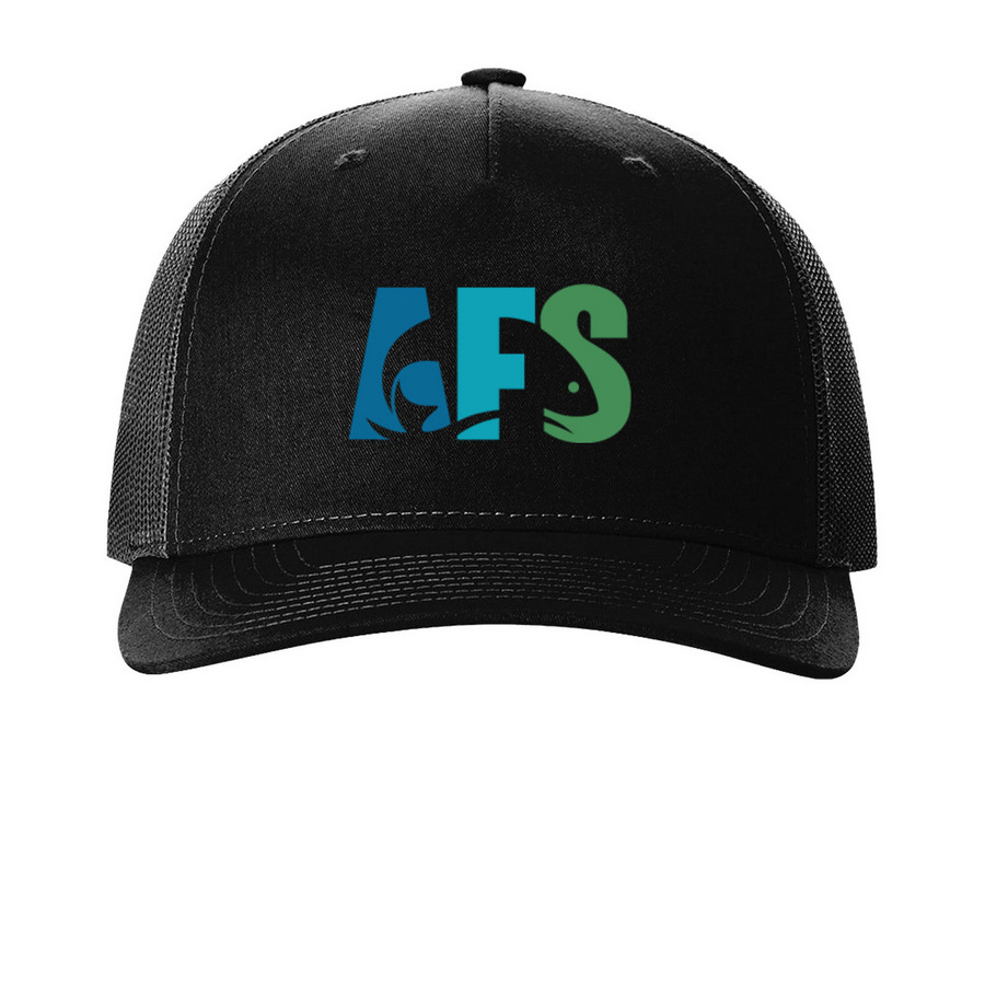 AFS Logo Hat, a Black Printed Five-Panel Trucker Cap
