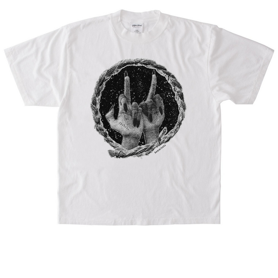 + FUCK COLONIALISM - DOUBLE SIDED +, a White Heavyweight Garment Dye Tee
