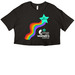 25th Anniversary Short Sleeve Ts, a Black Women?s Cropped Cotton Tee