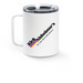 Kick Alzheimer's in the Balzheimer's, a White Stainless Steel Travel Mug (back-view)