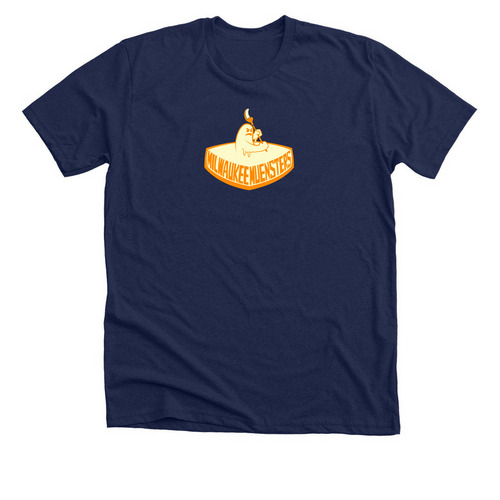 Milwaukee Muensters, a Solid Navy Blend Premium Unisex Tee