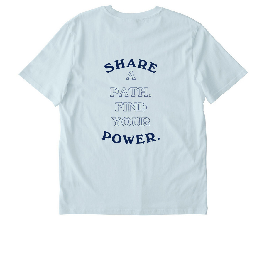 Classic WW Purple Logo, a Blue Ice Stanley/Stella Unisex Creator 2.0 Tee (back-view)