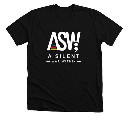 ASW Logo Tee (sign-off), a Solid Black Blend Premium Unisex Tee