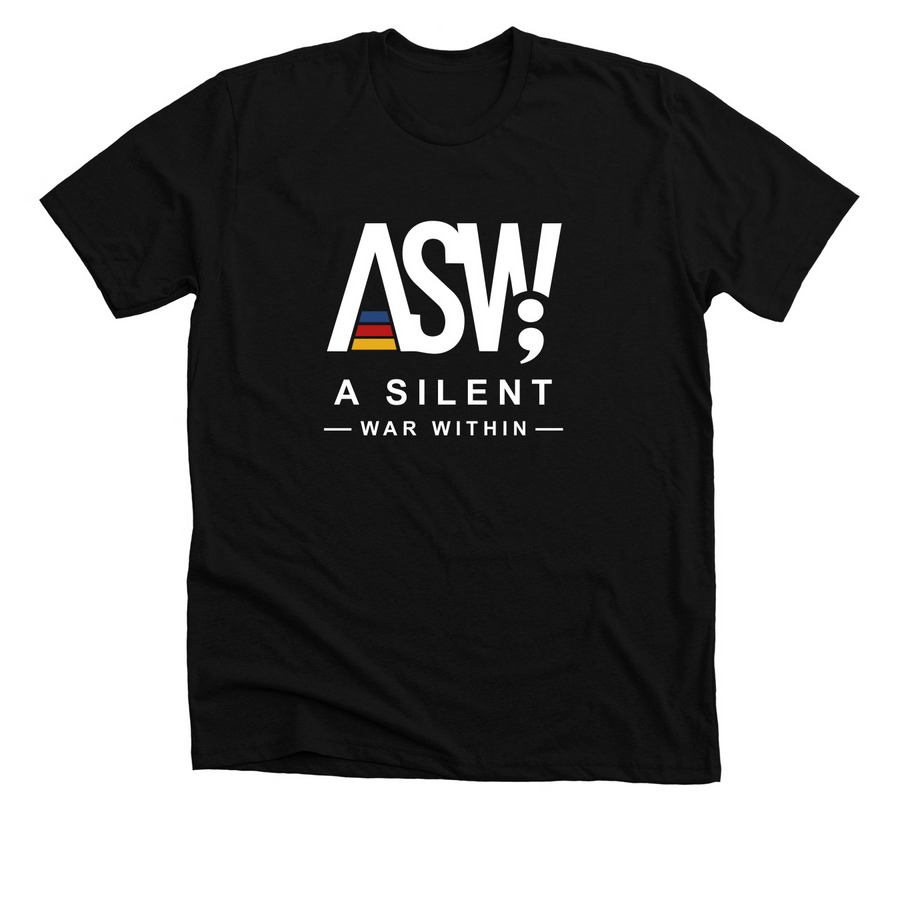 ASW Logo Tee (sign-off), a Solid Black Blend Premium Unisex Tee