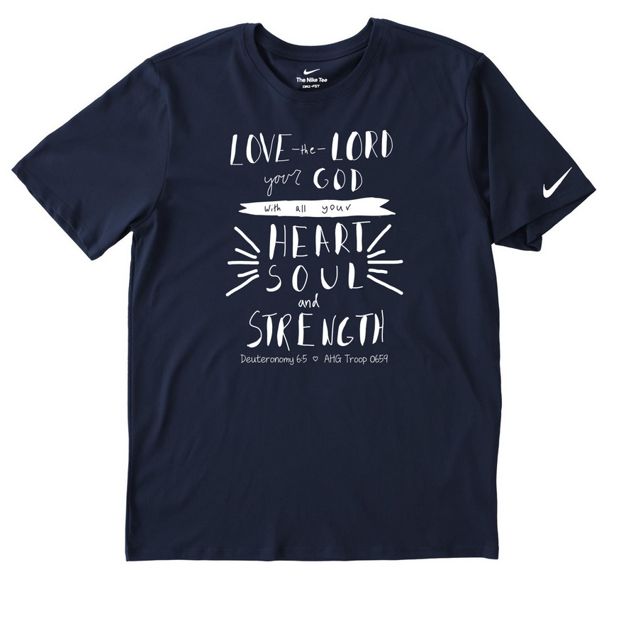 Performance/Athletic Shirts, a College Navy Nike Dri-FIT Jersey Blend Performance Tee