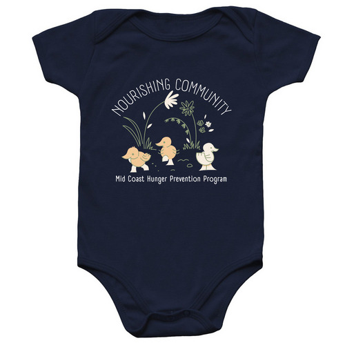 Nourishing Tagline Onesie, a Navy Infant Onesie