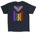 2026 Pride Lei Cotton Shirt, a Navy Classic Unisex Tee (back-view)