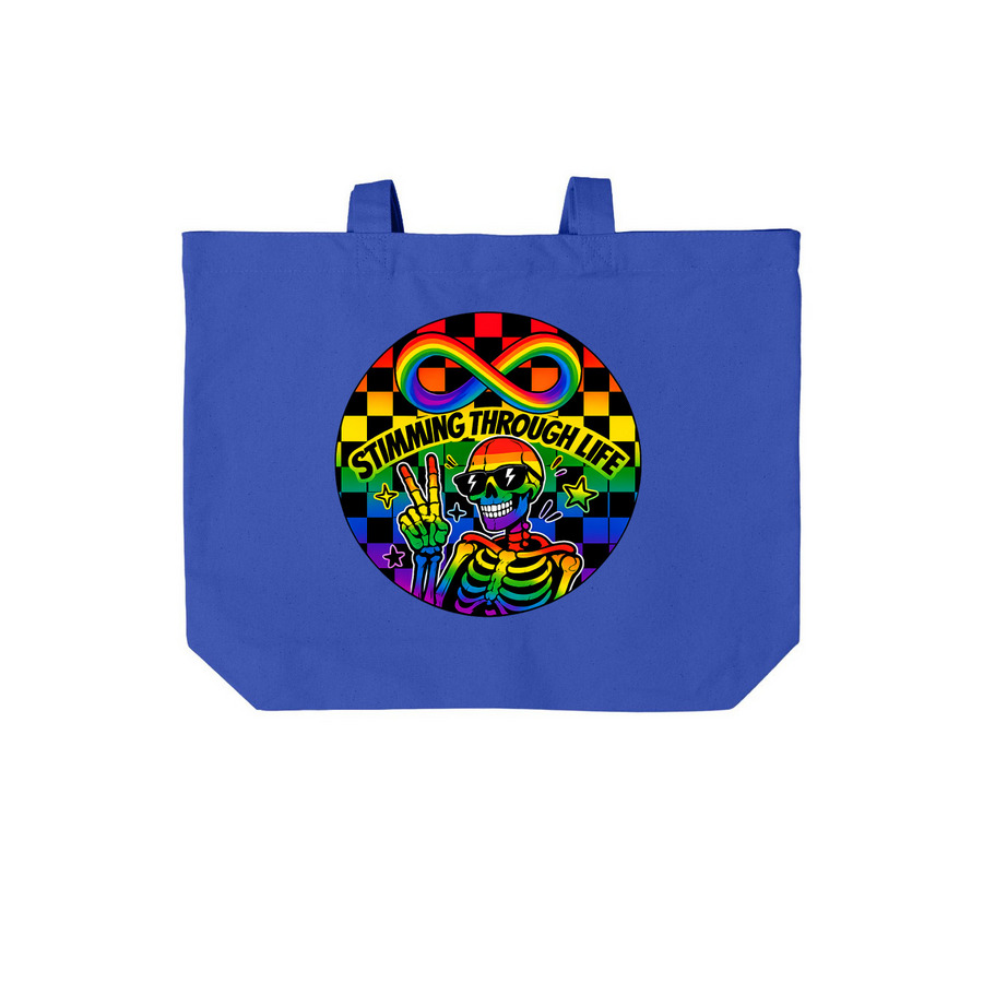 Stimming Tote ????, a True Royal Cotton Canvas Tote Bag