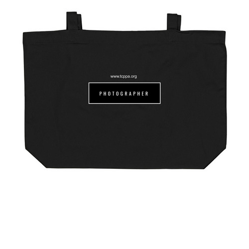Large Tote, a Black Large Organic Cotton Tote Bag