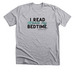 I Read Past My Bedtime, a Athletic Heather Premium Unisex Tee