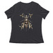 Wild Hornets Queen's Wrath Collection, a Dark Grey Heather Women's Relaxed V-Neck Tee