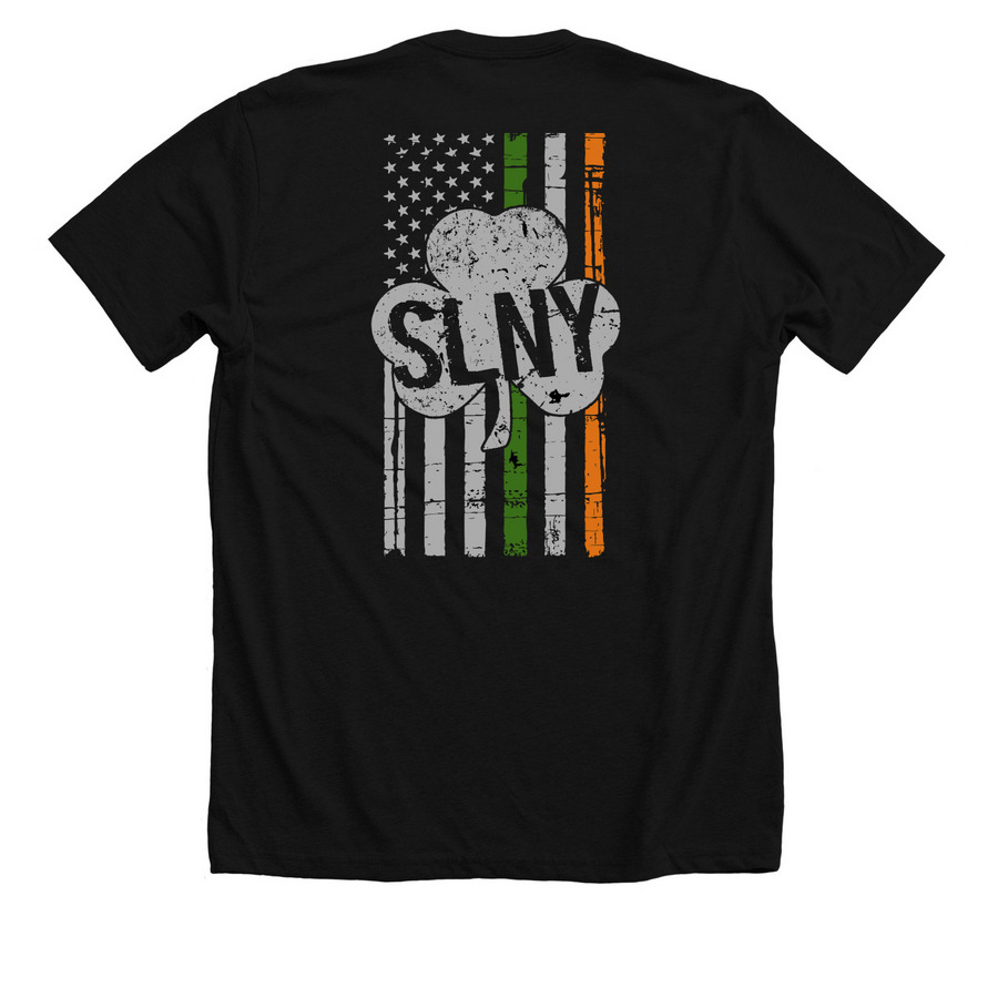 Shilelagh Law Athletic Dept. Tee, a Solid Black Blend Premium Unisex Tee (back-view)