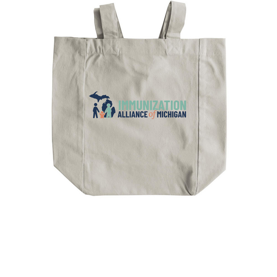 IAM Tote, a Natural Recycled Cotton Tote Bag (back-view)