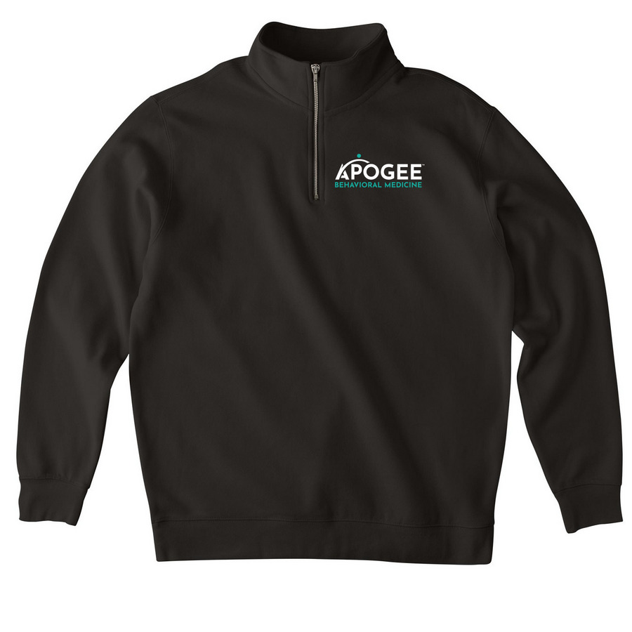 Mid-Weight ABM Quarter-Zip, a Black Midweight Quarter Zip Pullover