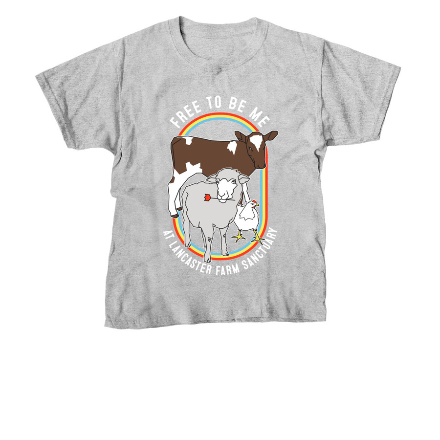 Free to Be Me at Lancaster Farm Sanctuary, a Sport Grey Youth Unisex Tee