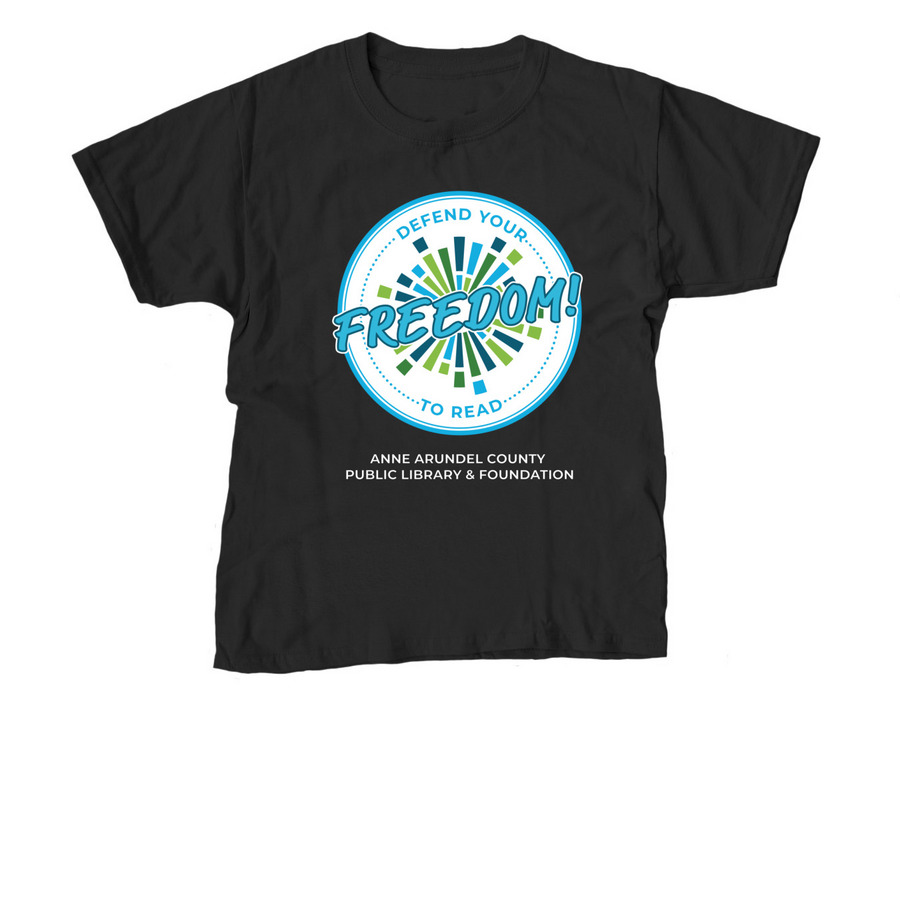 "DEFEND" Your Freedom to Read Apparel, a Black Youth Unisex Tee