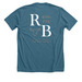 RB Minimal (Unisex, Women?s, & Youth), a Heather Deep Teal Premium Unisex Tee (back-view)