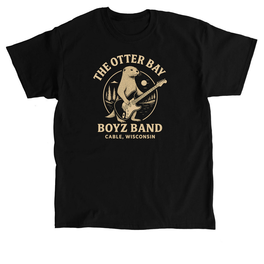 The Otter Bay Boyz Band - Full Logo Shirts, a Black Classic Unisex Tee