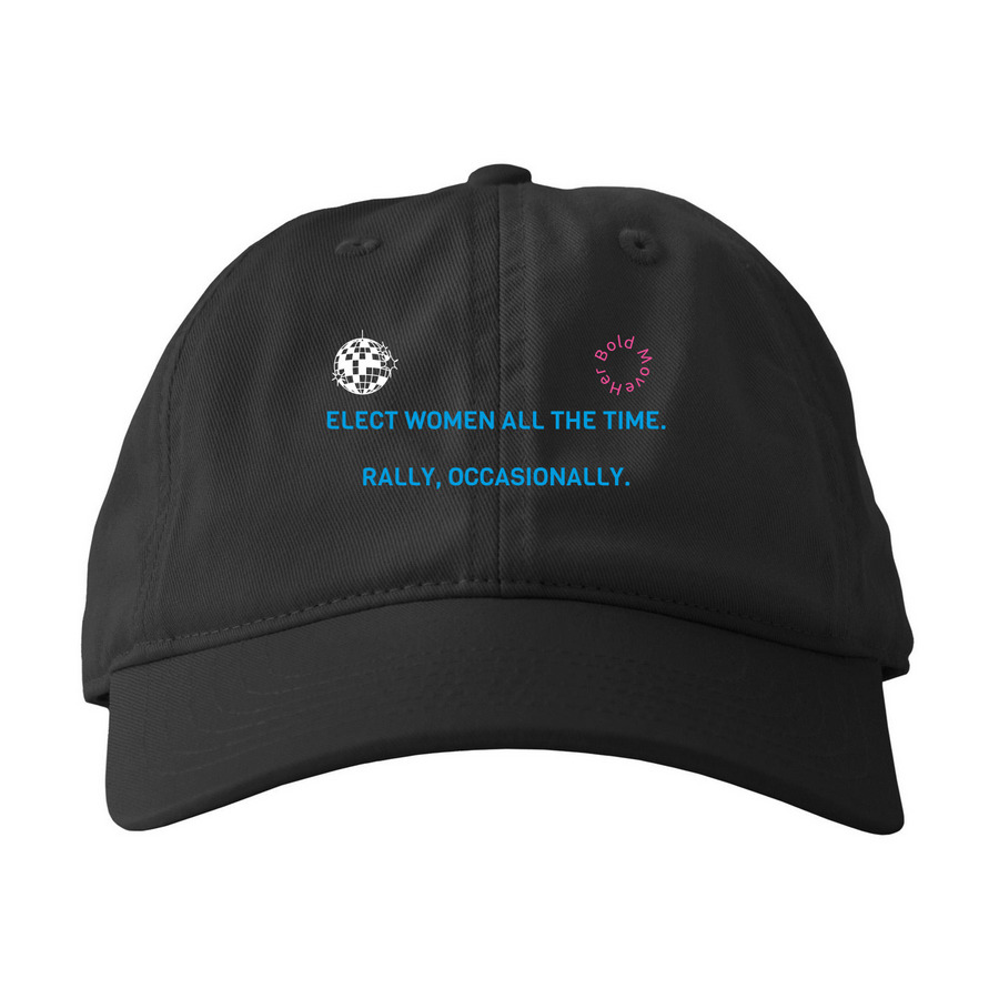 Elect Women All the Time Hat, a Black Printed Eco Baseball Cap