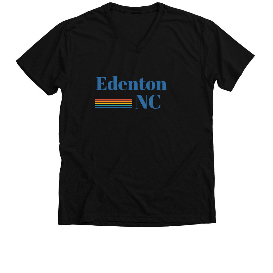 Edenton, a Solid Black Blend Premium V-Neck Tee